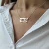 Personalized Hebrew Name Love Silver Necklace