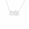 Cursive Silver Hebrew Stylish Name Necklace