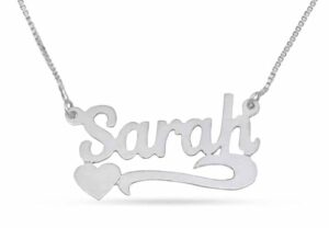 Sterling Silver Custom Name Love Silver Necklace