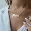 Fashionable Sterling Silver Custom Name Necklace