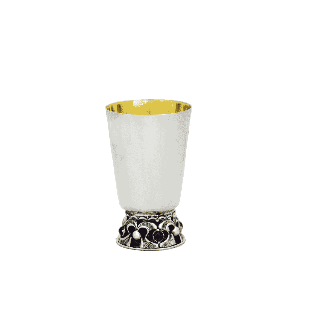 Sterling Silver Small Liquor Cup with Amethyst