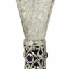 Hammered Liquor Cup with Amethyst Stones
