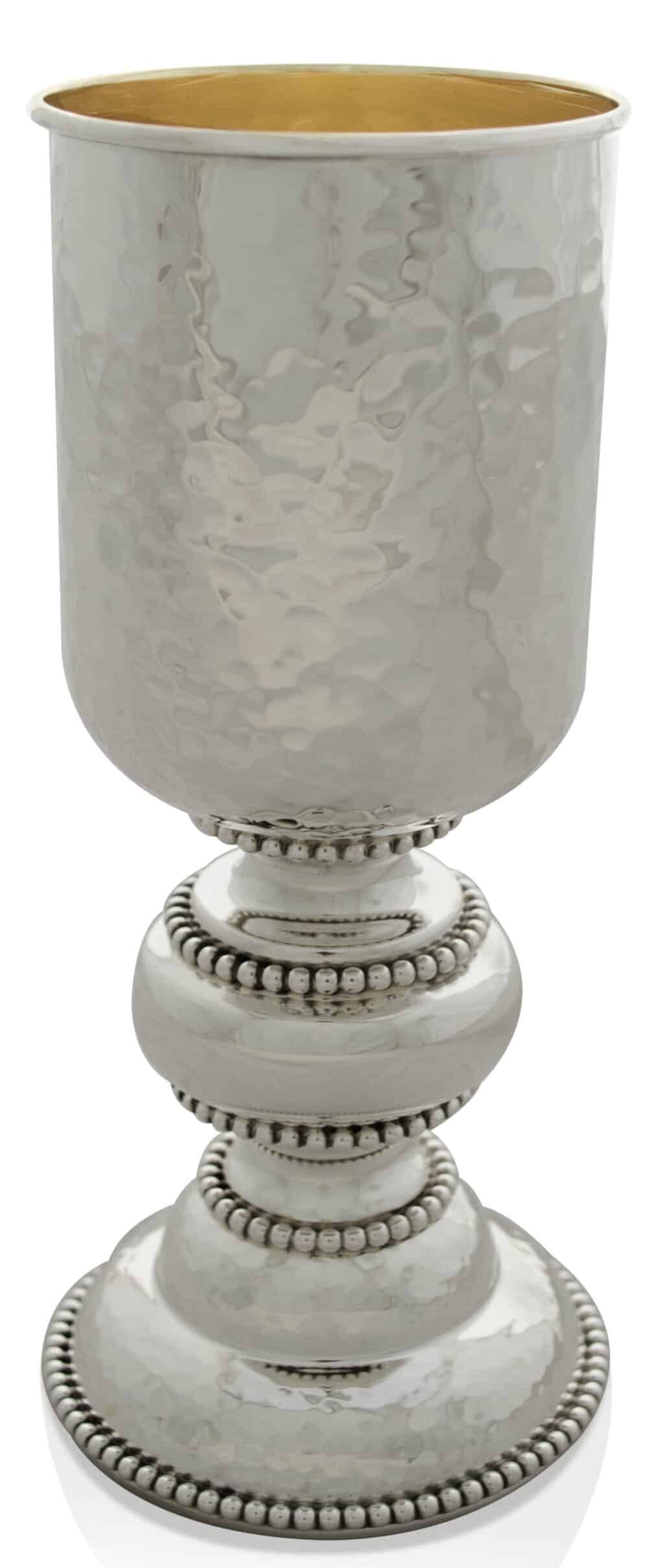 Large Hammered Elijah Cup Set with Beads