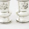 Unique Curved Silver Petite Kiddush Cup with Filigree Design