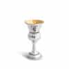 Custom Sterling Silver Small Kiddush Cup With Grape Decoration