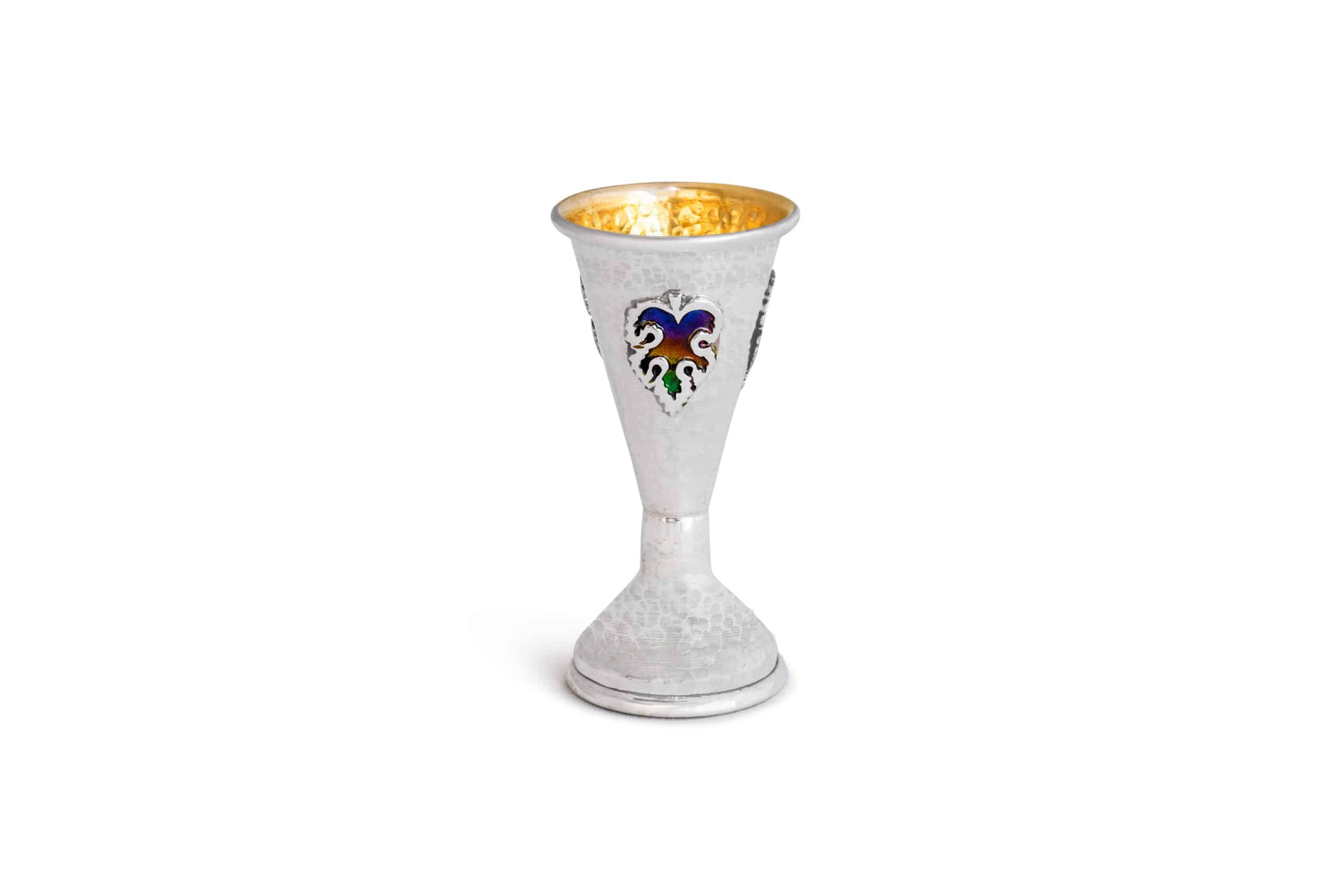 Unique 925 Sterling Silver Baby Kiddush Cup With Colorful Enamel