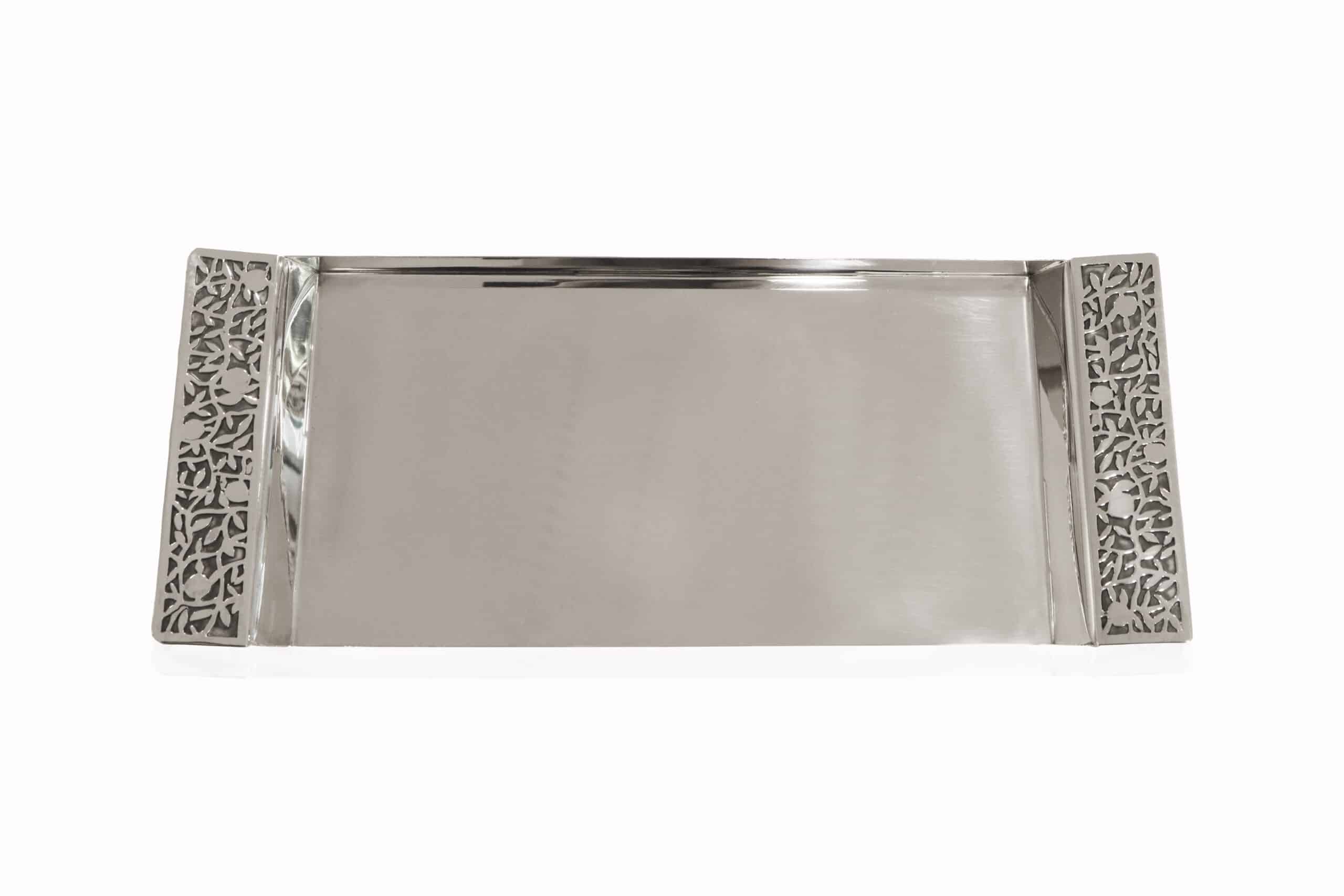Sterling Silver Large Tray with Vine Decorations