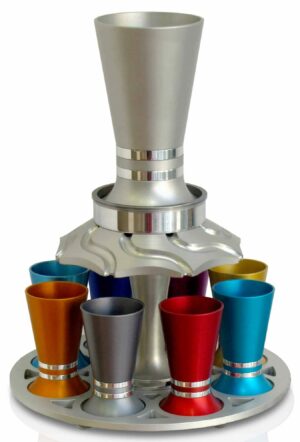 Stunning Wine Fountain Set with Colorful Small Cups