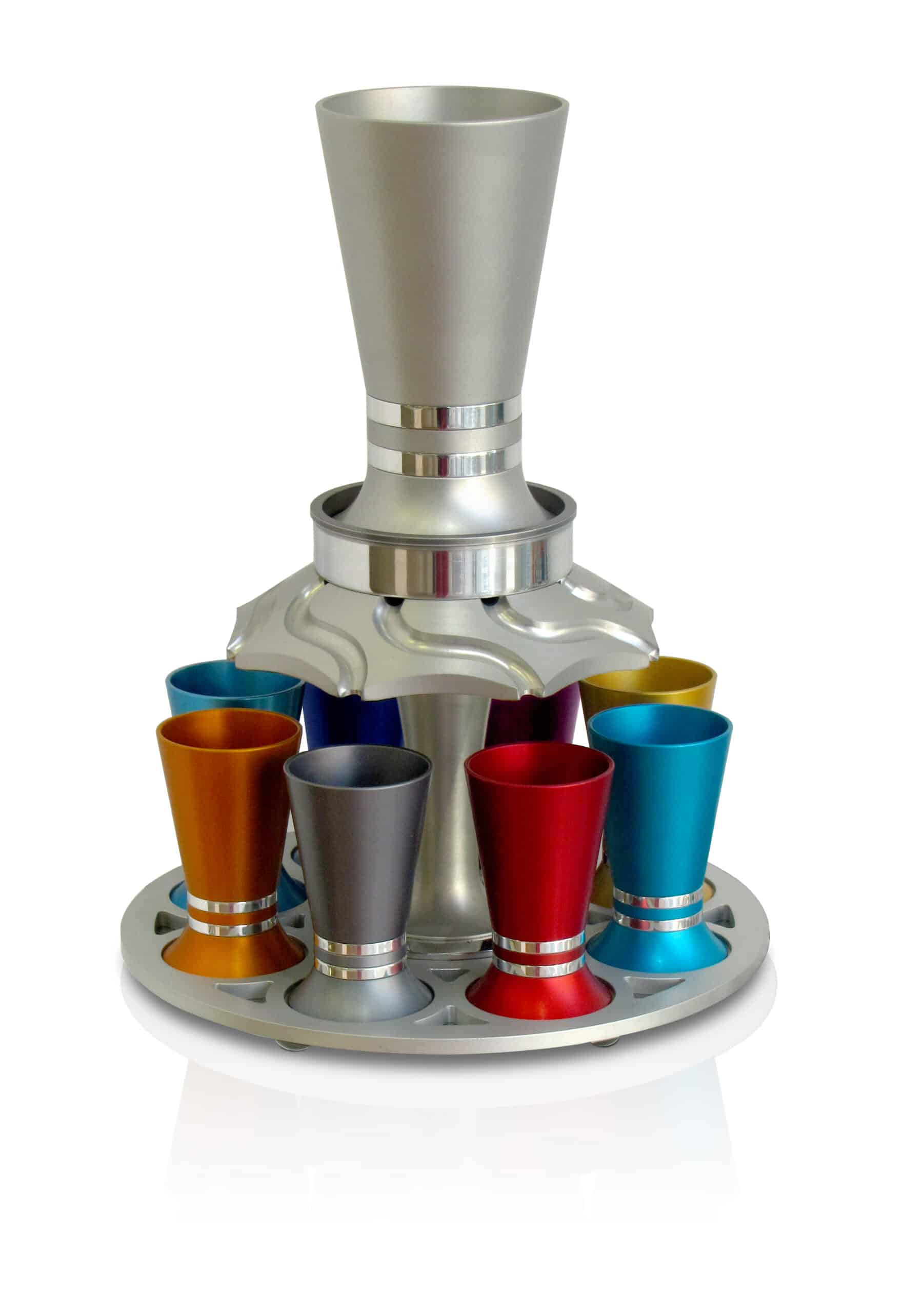 Stunning Wine Fountain Set with Colorful Small Cups