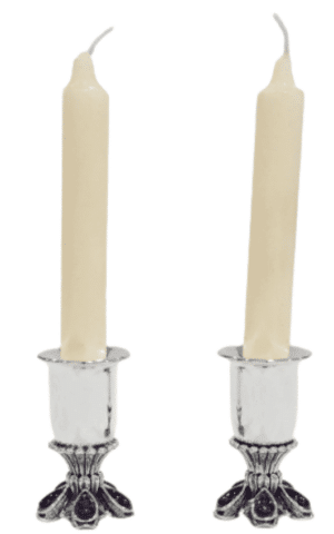 Small Luxurious Candlesticks with Amethyst Stones