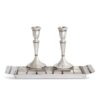 Sterling Silver Filigree Candlesticks with 3 Legs