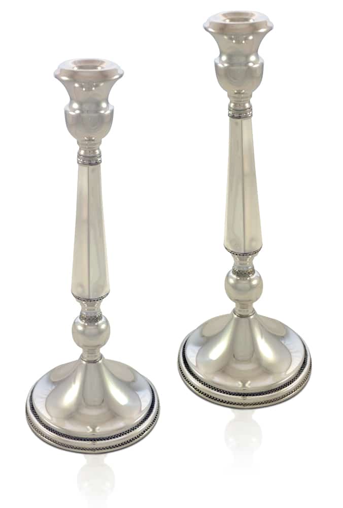 Ancient Design Sterling Silver Candlesticks