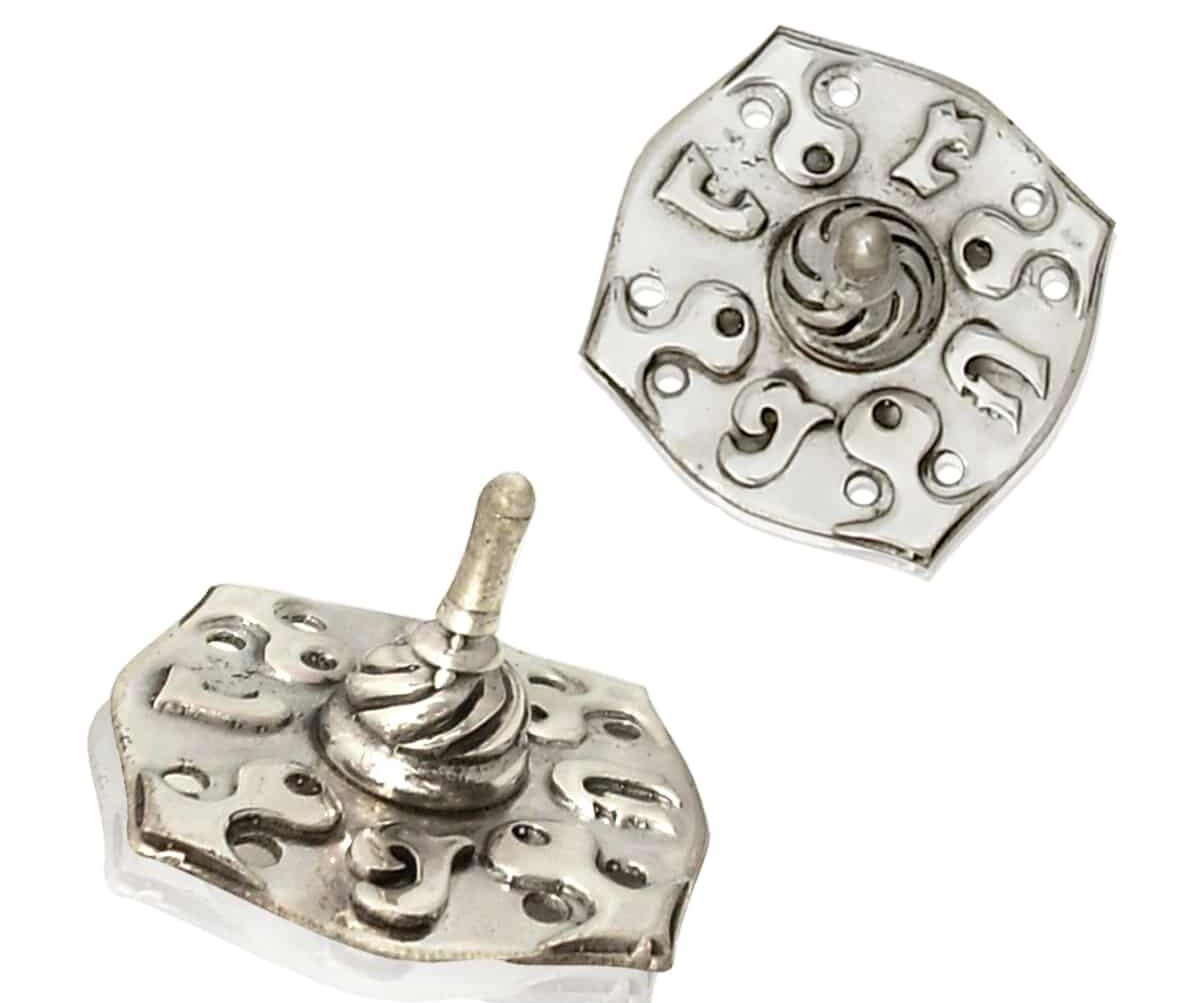 Classic and Decorated Sterling Silver Dreidel