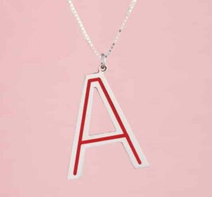 Fun and Stylish English Initial Necklace