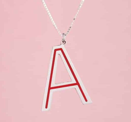 Fun and Stylish English Initial Necklace