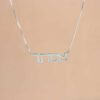 Simple Thin Silver Hebrew Name Necklace