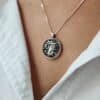 Cut Out Rounded Initial Necklace