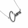 Picturesque Sterling Silver Name Necklace with Enamel