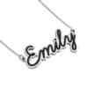Picturesque Sterling Silver Name Necklace with Enamel