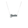 Picturesque Enameled Silver Name Necklace