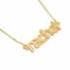 Custom Name 3D Fashionable 14K Gold Necklace