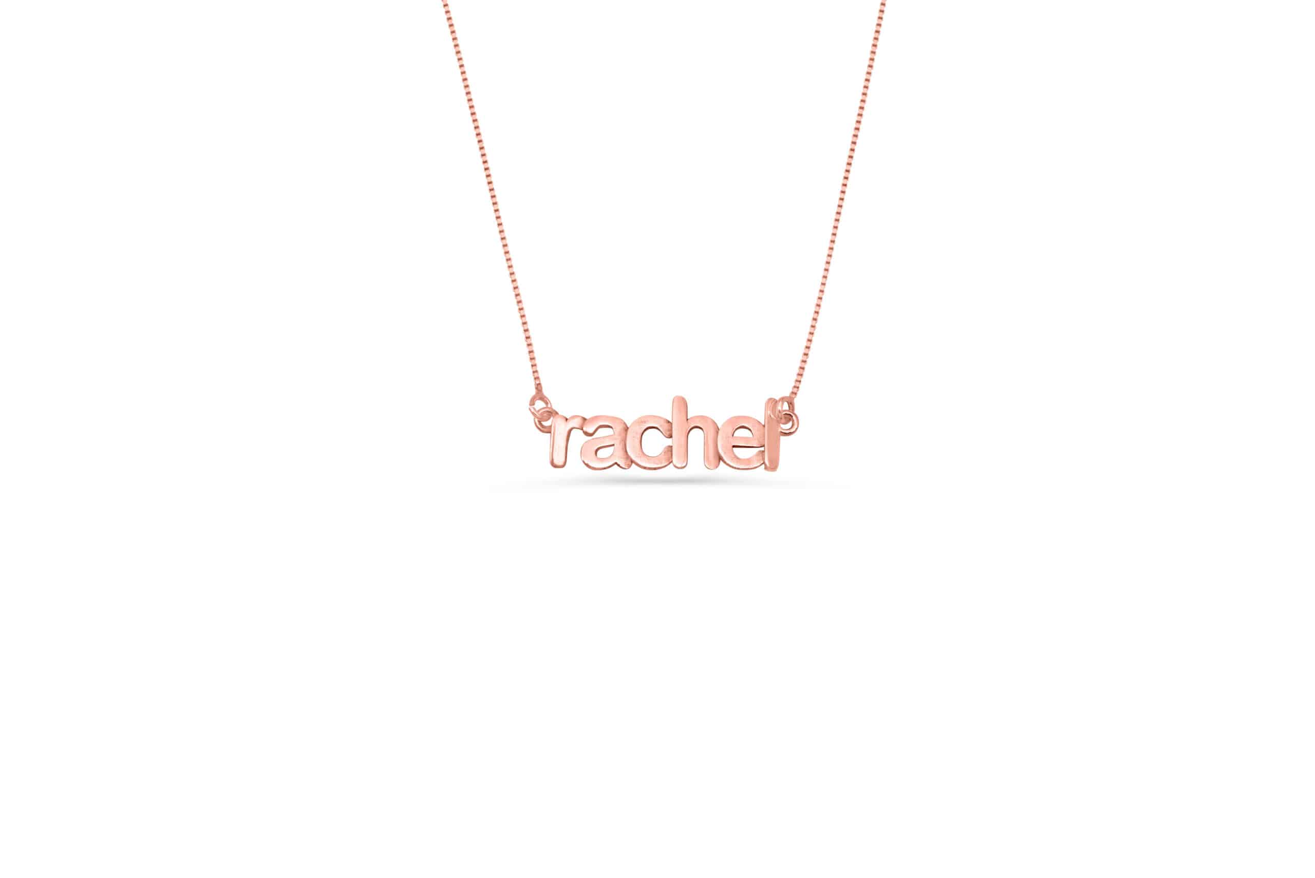 Custom Name 3D Fashionable 14K Gold Necklace