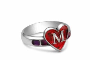I Love you Heart and Initial Ring
