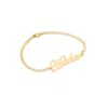 Chic Cursive English Name Bracelet Made of Gold