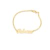 Cursive Elegant English Name 14K Gold Bracelet