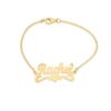 Cursive Splendid English Name Gold Bracelet