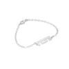 Smooth and Plain Silver Hebrew Name Bracelet