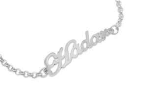 Sterling Silver Bracelet with Cursive English Name