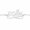 Decorated Hebrew Name Silver Bracelet