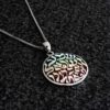 Shema Israel Gold Necklace with Cold Enamel