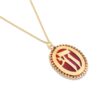 Gold Decorated Chai Enameled Necklace
