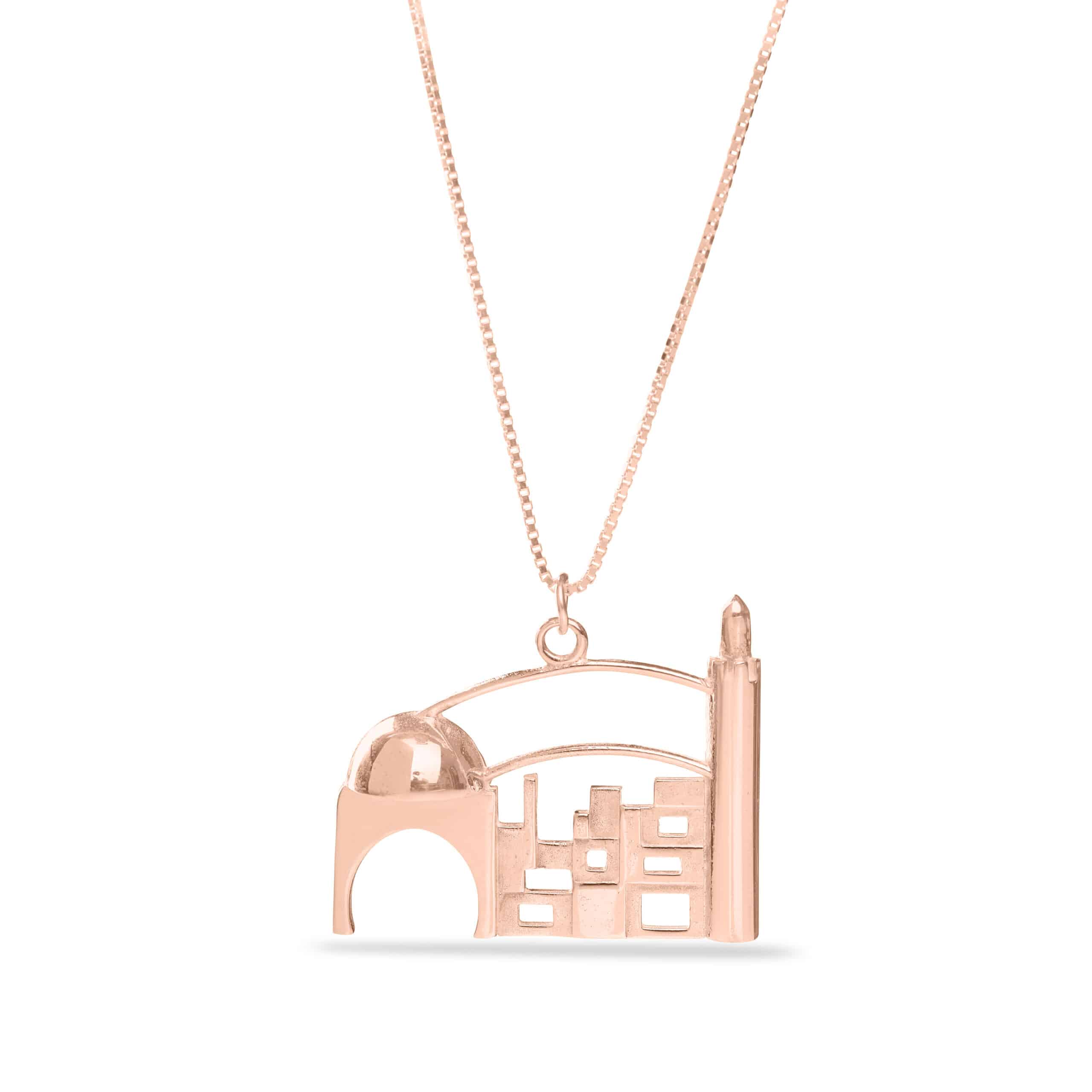 Personalized Jerusalem Necklace made of 14K Yelllow Gold