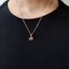 Modern Tiny Thick and Heavy 14K Gold Chai Necklace