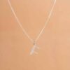 Graceful and Dainty Silver Chai Pendant
