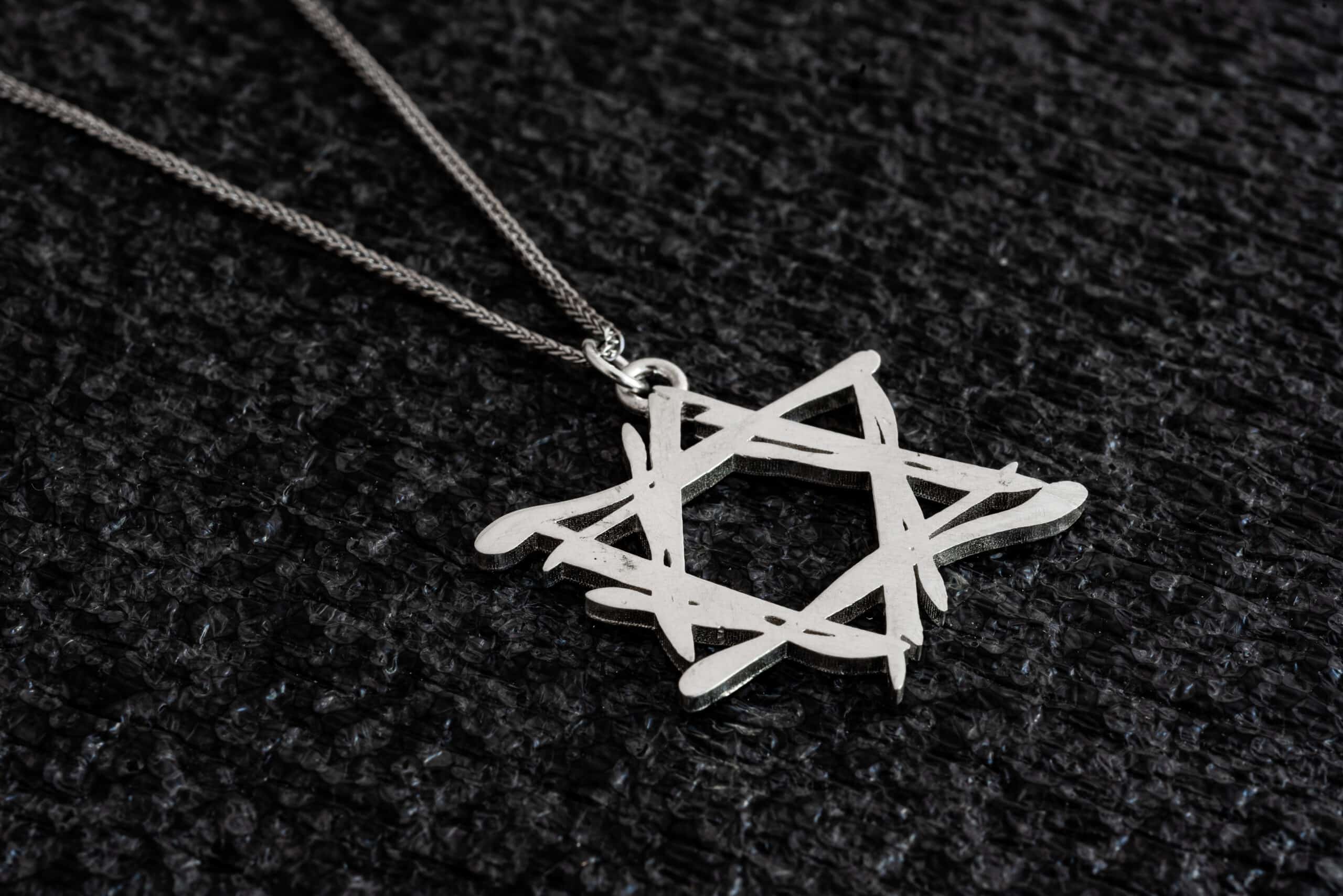 Bold and Modern Sterling Silver Star of David Necklace