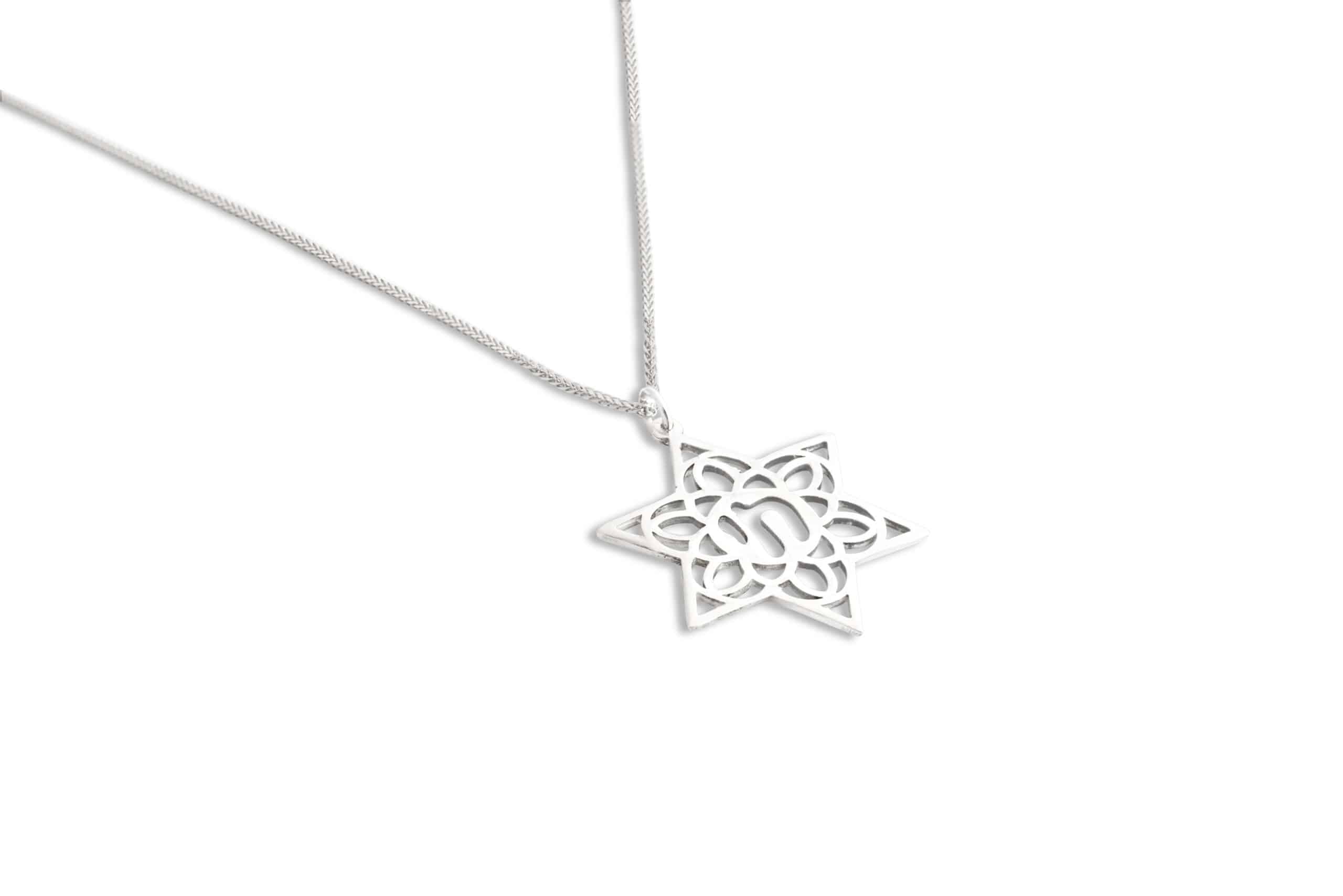 Sterling Silver Hollow Star of David Pendant