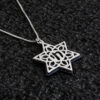 Silver and Aluminum Star of David Necklace