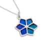 Star of David Floral Necklace with Enamel