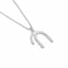 Hill-Shaped Chai Sterling Silver Necklace