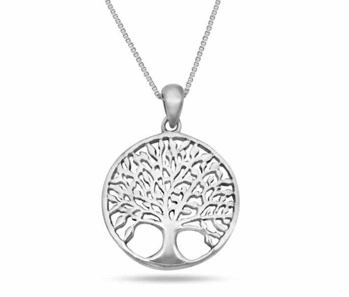 Tree of Life Cut-Out Silver Pendant