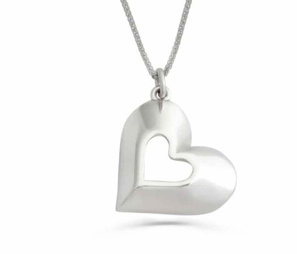 Sterling Silver Thick Heart Pendant