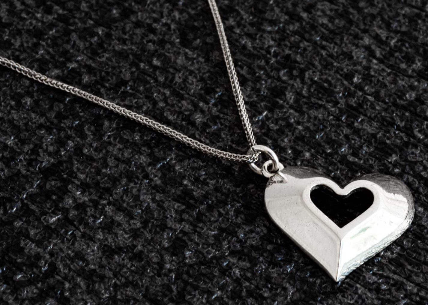 Sterling Silver Thick Heart Pendant