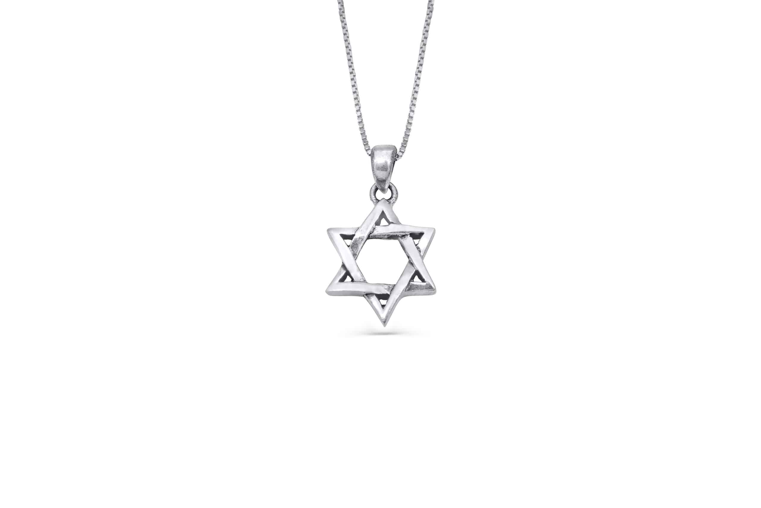 Twisted Sterling Silver Star of David Pendant