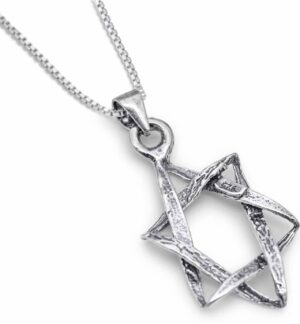 Stunning Two Dimensions Star of David Pendant