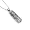 Sterling Silver Mezuzah Pendant with Filigree Decorations
