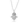 925 Sterling Silver Hamsa Hollow Necklace